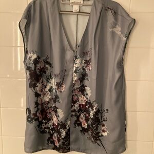 Peck & Peck Asian inspired Floral Blouse